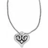 Alcazar Heart Badge Clip Necklace -Brighton Store alcazar heart badge clip necklace silver 0 063433c4 d599 4ba7 90bd 18cff2ac17ff
