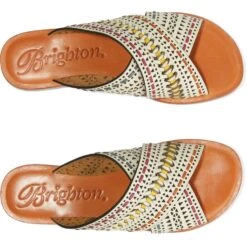 Amanda Flat Sandals -Brighton Store amanda flat sandals white multi 3