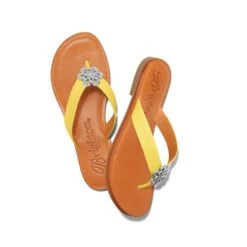 Aster Flower Thongs -Brighton Store aster flower thongs lemon 1