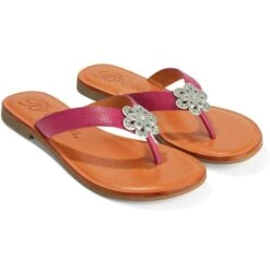 Aster Flower Thongs -Brighton Store aster flower thongs orchid 0