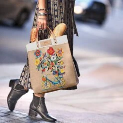 Bicycle Fun Burlap Tote -Brighton Store bicycle fun burlap tote multi 3 984cc9a6 bcc5 4c38 9000 d67e9b6ca13b