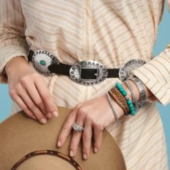 Blackbird Concho Belt 15 Blackbird Concho Belt -Brighton Store blackbird concho belt black turquoise 6