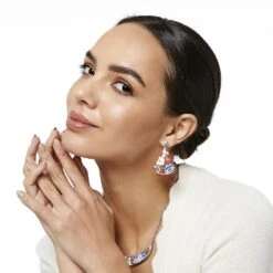 Blossom Hill Rouge Post Drop Earrings -Brighton Store blossom hill rouge post drop earrings red multi 3