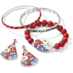 Blossom Hill Rouge Skinny Bangle -Brighton Store blossom hill rouge skinny bangle red 1