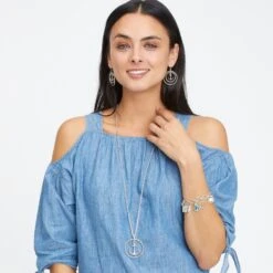 Blue Water Float Anchor Convertible Necklace -Brighton Store blue water float anchor convertible necklace silver blue 4 0e0e9d2f df7d 4da0 a244 3c9d60e27eda