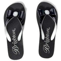 Bopeep Flip Flops -Brighton Store bopeep flip flops black white 2