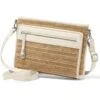 Brooklyn Straw Cross Body Organizer -Brighton Store brooklyn straw cross body organizer wheat white 0