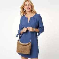 Cherie Straw Shoulderbag -Brighton Store cherie straw shoulderbag wheat french blue 3