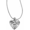 Contempo Heart Badge Clip Necklace -Brighton Store contempo heart badge clip necklace silver 0 93a1ef43 3762 4217 a0a9 7234b7ee6be1