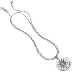 Contempo Ice Starburst Convertible Locket Necklace -Brighton Store contempo ice starburst convertible locket necklace silver 4 a25cf76e 49eb 4393 b884 a936a00592c4