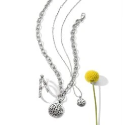 Contempo Medallion Petite Necklace -Brighton Store contempo medallion petite necklace silver 2