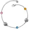 Elora Gems Anklet -Brighton Store elora gems anklet silver multi 0