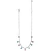 Elora Gems Drops Collar Necklace 1 Elora Gems Drops Collar Necklace -Brighton Store elora gems drops collar necklace silver multi 1