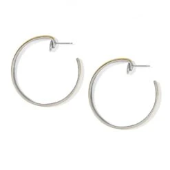 Ferrara Entrata Medium Hoop Earrings -Brighton Store ferrara entrata medium hoop earrings gold silver 1