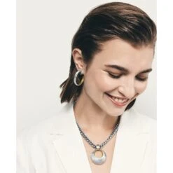 Ferrara Entrata Medium Hoop Earrings -Brighton Store ferrara entrata medium hoop earrings silver gold 2 f819d8a6 d078 4a5a 8aaa 7719421acbec