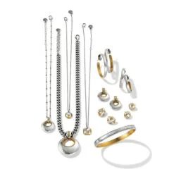 Ferrara Entrata Narrow Bangle -Brighton Store ferrara entrata narrow bangle silver gold 2