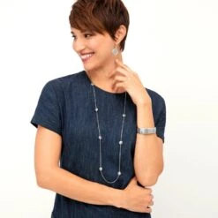 Ferrara Petite Long Necklace -Brighton Store ferrara petite long necklace silver 3 e491d34b 95aa 4bfa 90cb 00e7725042f5