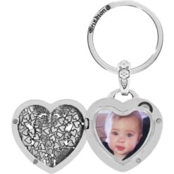 Floral Heart Key Fob -Brighton Store floral heart key fob silver 1 ae685b12 67d4 472d 9ec8 a97dc4d14eda