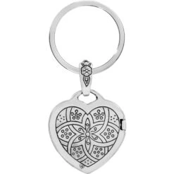 Floral Heart Key Fob -Brighton Store floral heart key fob silver 2 68c1fb86 6c44 4e53 be55 1ab4988774a5