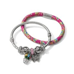 French Garden Butterfly Woodstock Bracelet -Brighton Store french garden butterfly woodstock bracelet pink 2