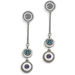 Halo Light Post Drop Earrings -Brighton Store halo light post drop earrings silver white 1 ae1189ee 622d 4817 90bf a8e9ccd3e0a6