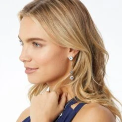 Halo Light Post Drop Earrings -Brighton Store halo light post drop earrings silver white 2 9909538b d886 4a17 9f40 97b651061496