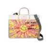 Happy Sunshine East West Burlap Tote -Brighton Store happy sunshine east west burlap tote multi 0