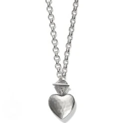 Inner Circle Heart Toggle Necklace -Brighton Store inner circle heart toggle necklace silver 0