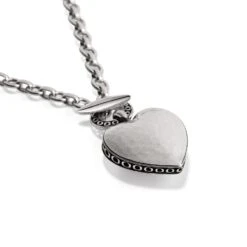 Inner Circle Heart Toggle Necklace -Brighton Store inner circle heart toggle necklace silver 2