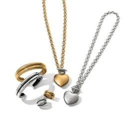 Inner Circle Heart Toggle Necklace -Brighton Store inner circle heart toggle necklace silver 3