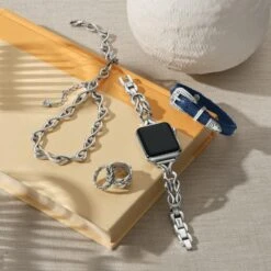 Interlok Harmony Watch Band -Brighton Store interlok harmony watch band silver 2