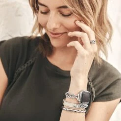 Interlok Harmony Watch Band -Brighton Store interlok harmony watch band silver 3