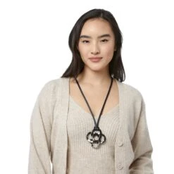 Interlok Horn Necklace 17 Interlok Horn Necklace -Brighton Store interlok horn necklace black 3