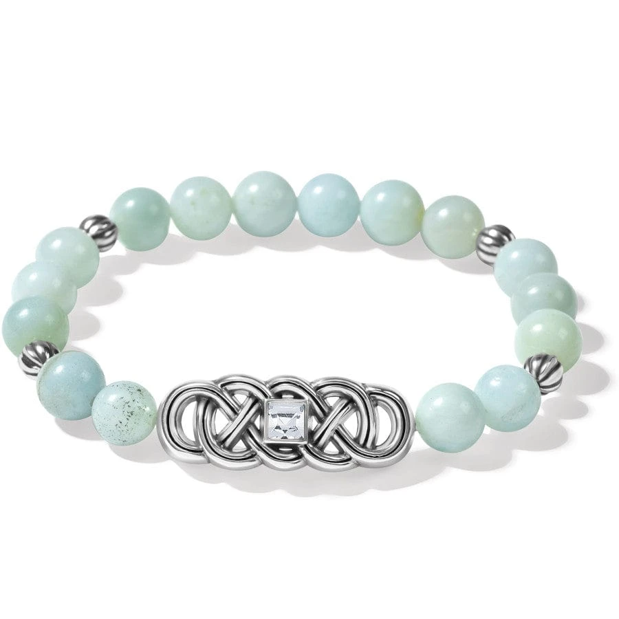 Interlok Lustre Amazonite Stretch Bracelet 4 Interlok Lustre Amazonite Stretch Bracelet - Image 2