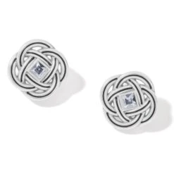 Interlok Shine Post Earrings -Brighton Store interlok shine post earrings silver 1