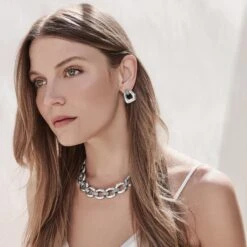 Interlok Woven Collar Necklace -Brighton Store interlok woven collar necklace silver 2 4a97cdb1 0dfc 49bd a25d 1cc0c9c9da00