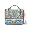 La Farfalla Emilia Flap Bag -Brighton Store la farfalla emilia flap bag white multi 0