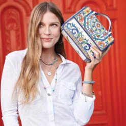 La Farfalla Emilia Flap Bag -Brighton Store la farfalla emilia flap bag white multi 4