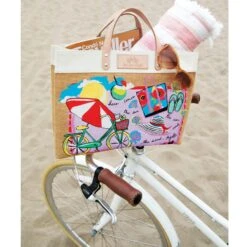 Life Is A Beach East West Burlap Tote 10 Life Is A Beach East West Burlap Tote -Brighton Store life is a beach east west burlap tote multi 3