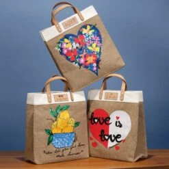 Love Is Love Burlap Tote -Brighton Store love is love burlap tote multi 3 7f817209 3545 4073 9dbf 8e45002139c3