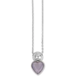 Loving Heart Necklace -Brighton Store loving heart necklace silver lilac 0