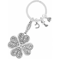Lucky Clover Heart Key Fob -Brighton Store lucky clover heart key fob silver 2 e7fd2de1 7636 43c9 8e1f 9b576c1222bd