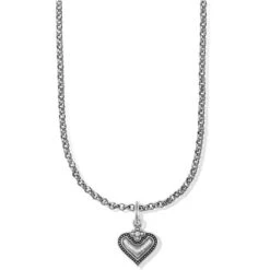 Luna Heart Charm Necklace
