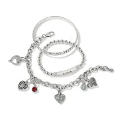 Meridian Love Petite Stretch Bracelet -Brighton Store meridian love petite stretch bracelet silver 2