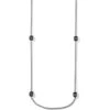 Meridian Petite Long Necklace 1 Meridian Petite Long Necklace -Brighton Store meridian petite long necklace silver black 0