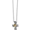 Meridian Two Tone Mini Cross Necklace 2 Meridian Two Tone Mini Cross Necklace -Brighton Store meridian two tone mini cross necklace silver gold 0