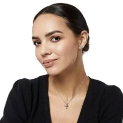 Meridian Two Tone Mini Cross Necklace -Brighton Store meridian two tone mini cross necklace silver gold 2