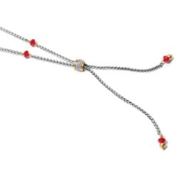 Meridian Two Tone Petite Y Necklace -Brighton Store meridian two tone petite y necklace gold red 2