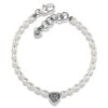 Meridian Zenith Heart Pearl Bracelet -Brighton Store meridian zenith heart pearl bracelet silver pearl 0