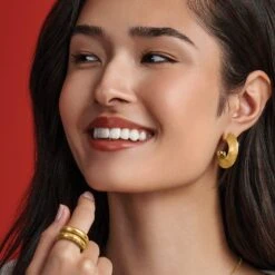 Mystic Moon Hoop Earrings -Brighton Store mystic moon hoop earrings gold 2